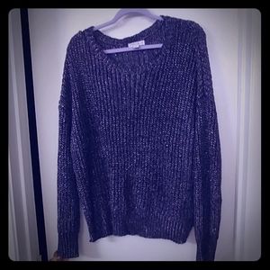 Ava & Viv Slouch sweater with metallic thread 2X